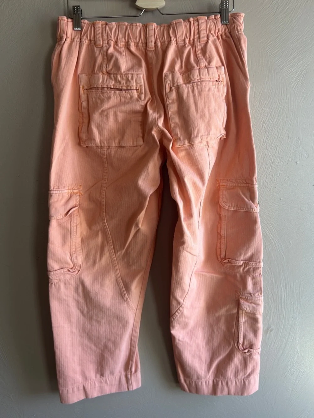 Free People Tahiti Cargo Pants Size Medium Peach Cargo Utility Pants Size Medium - Picture 5 of 16